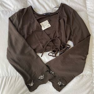 NWT Zara wrap top